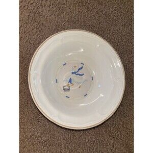 Vintage Newcor Stoneware Bowl Goose Farmhouse Style CottageCore 1980s